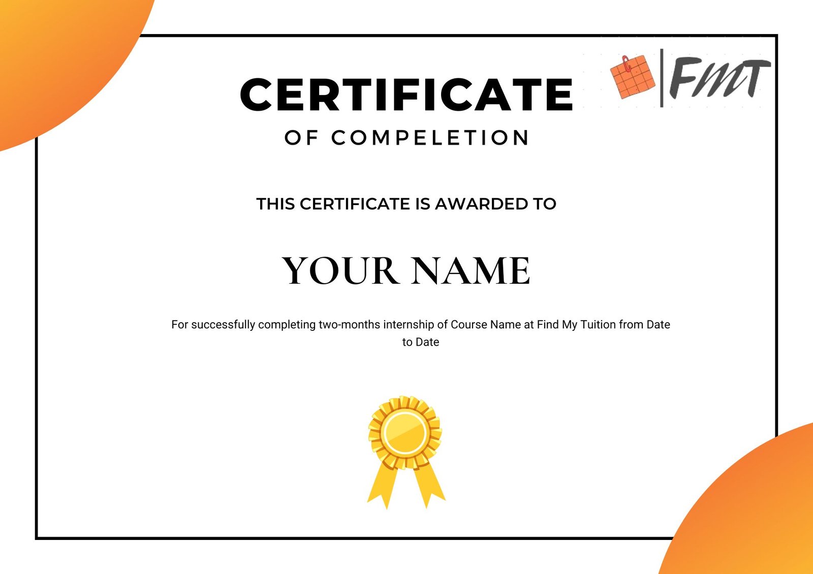 Certificate Preview
